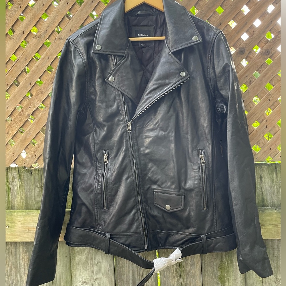 Nasty Gal NWOT 100% Lamb Leather Moto Jacket